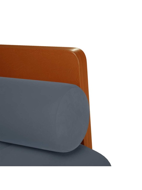 Pohovka loveseat s podhlavníkem, tmavě šedá, 110 cm, samet