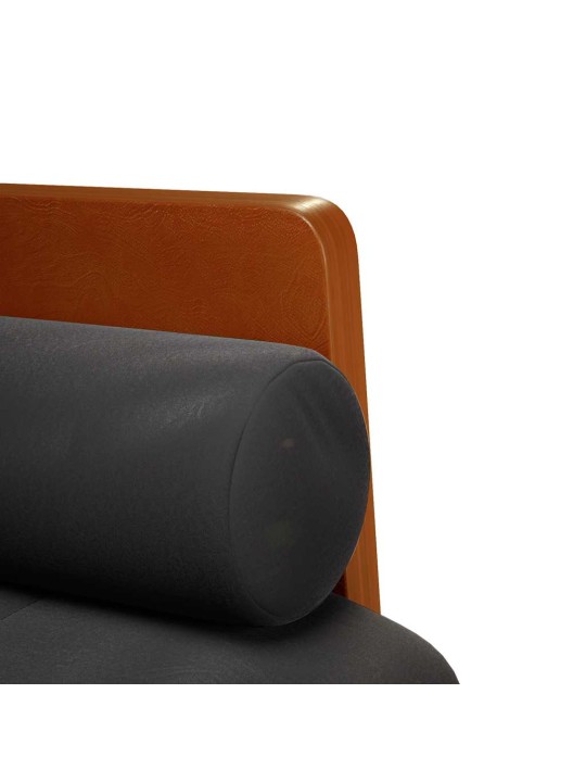 Pohovka loveseat s podhlavníkem, černá, 110 cm, samet