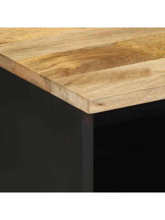 TV skříňka černá 70 x 33,5 x 46 cm masivní hrubý mangovník