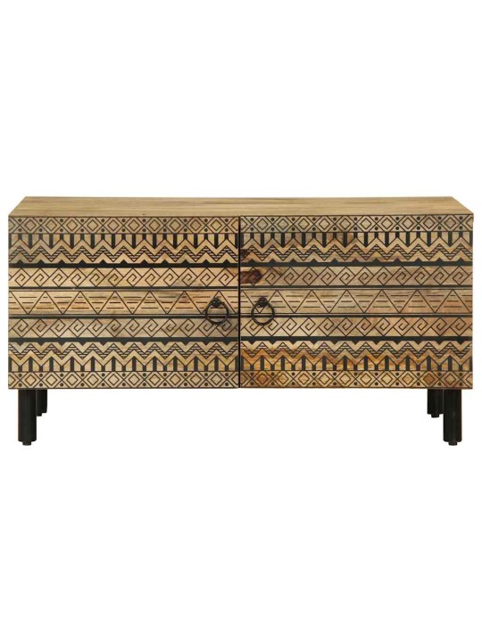 Konferenční stolek černý 80x50x40 cm masivní hrubý mangovník
