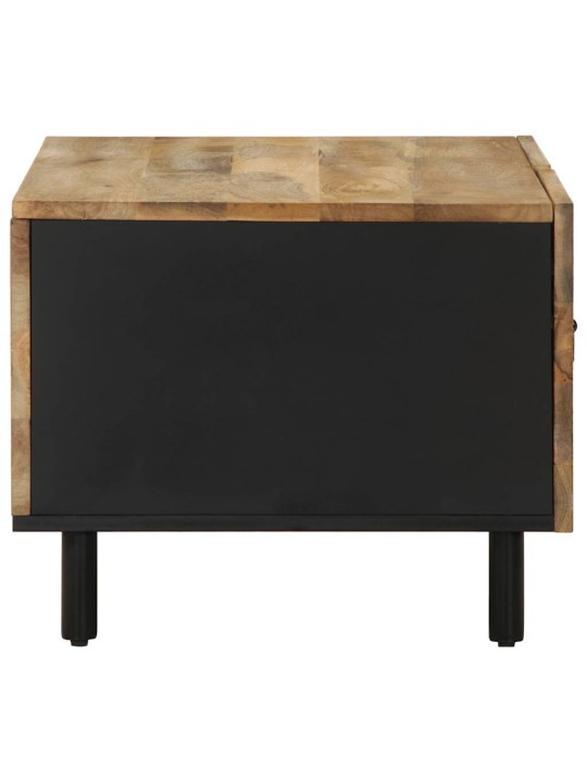 Konferenční stolek černý 80x50x40 cm masivní hrubý mangovník
