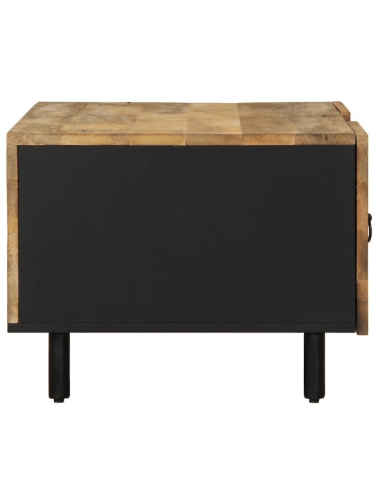 Konferenční stolek černý 100x54x40 cm masivní hrubý mangovník