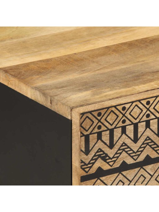 Konferenční stolek černý 100x54x40 cm masivní hrubý mangovník