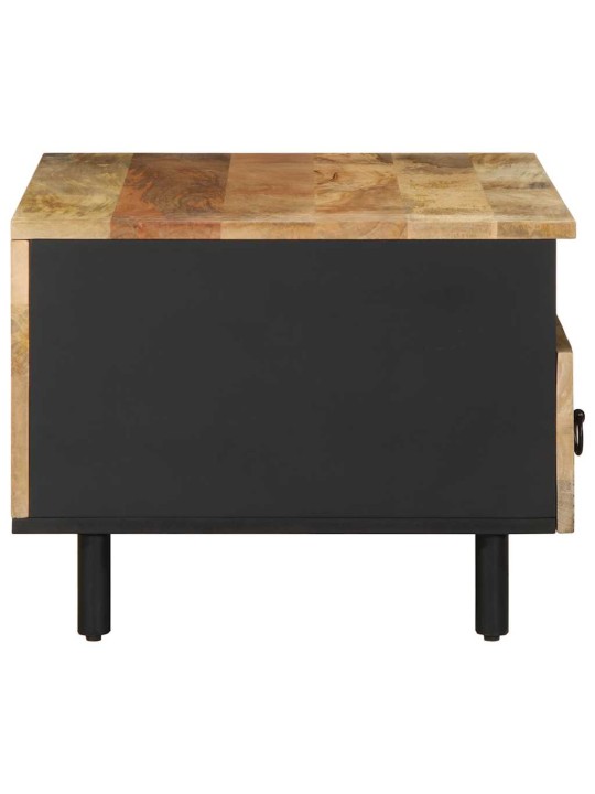 Konferenční stolek černý 80x54x40 cm masivní hrubý mangovník