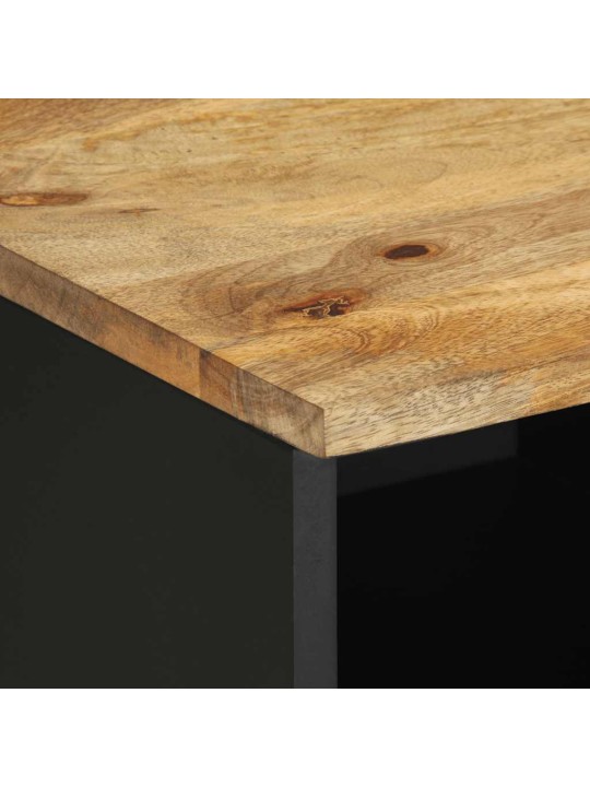 Tv skříňka černá 80 x 33,5 x 46 cm masivní hrubý mangovník