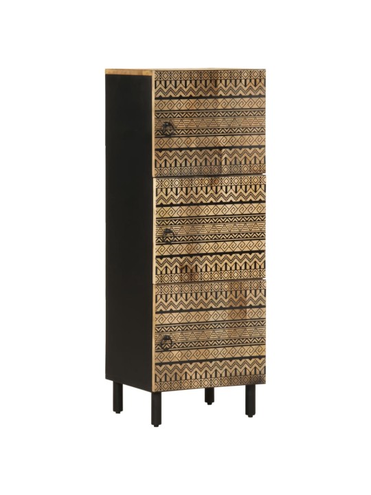 Skříň highboard 40x33,5x110 cm masivní hrubé mangovníkové dřevo