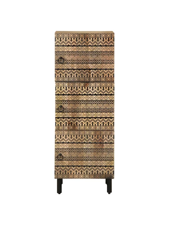 Skříň highboard 40x33,5x110 cm masivní hrubé mangovníkové dřevo
