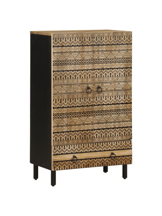 Skříň highboard 60x33,5x110 cm masivní hrubé mangovníkové dřevo