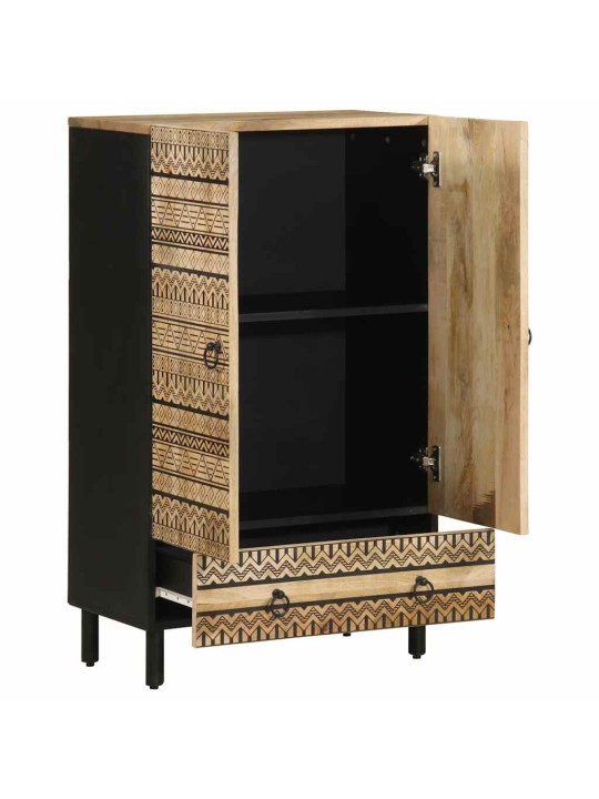 Skříň highboard 60x33,5x110 cm masivní hrubé mangovníkové dřevo