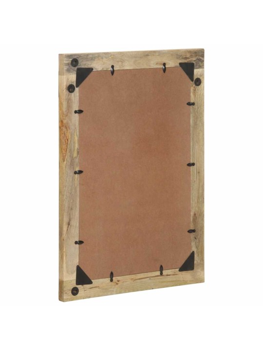 Koupelnové zrcadlo 50 x 70 cm masivní mangovníkové dřevo a sklo