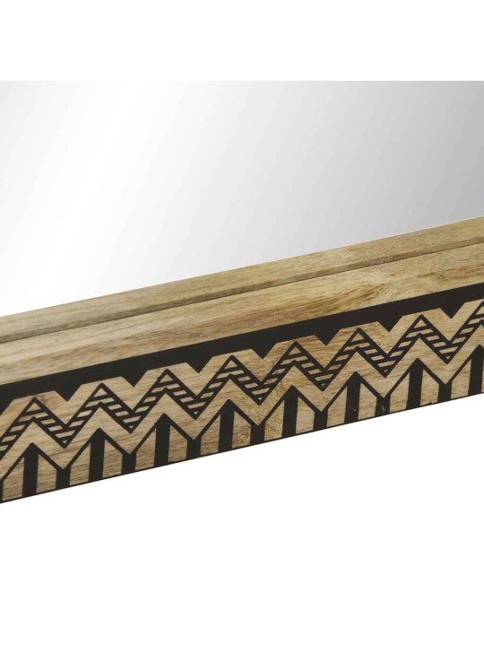 Koupelnové zrcadlo 50 x 70 cm masivní mangovníkové dřevo a sklo