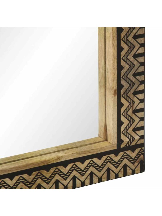 Koupelnové zrcadlo 50 x 70 cm masivní mangovníkové dřevo a sklo