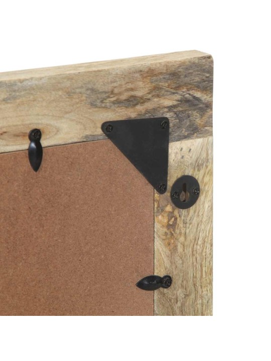 Koupelnové zrcadlo 50 x 70 cm masivní mangovníkové dřevo a sklo