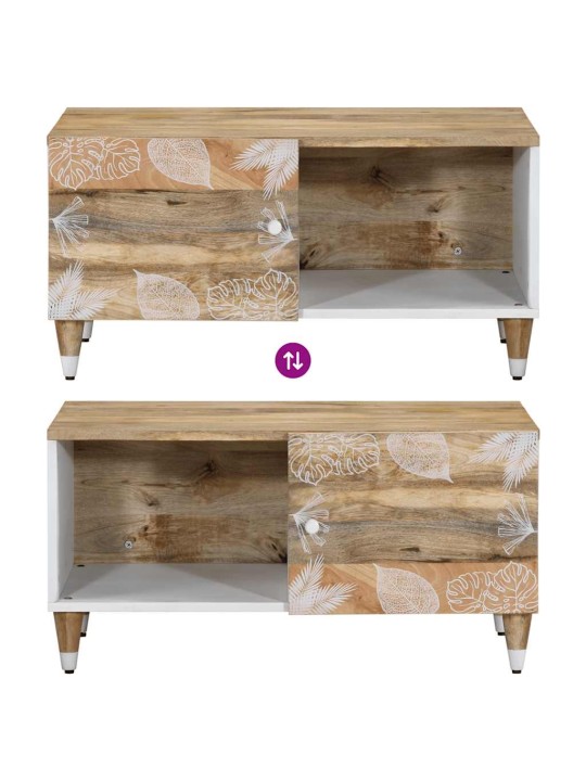 Konferenční stolek 80 x 50 x 40 cm masivní mangovníkové dřevo