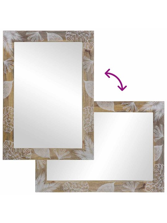 Koupelnové zrcadlo 50x3x70 cm masivní mangovníkové dřevo