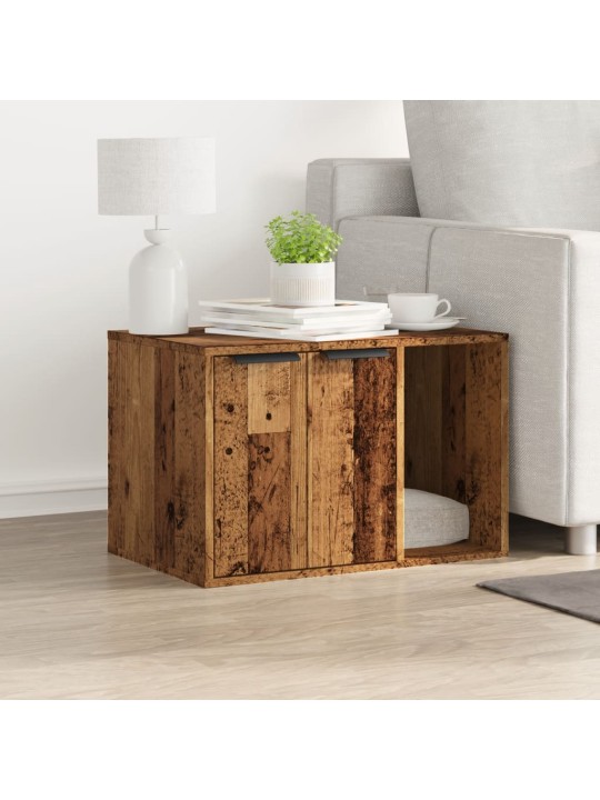Skříňka na kočičí záchod old wood 60x40x40 cm kompozitní dřevo