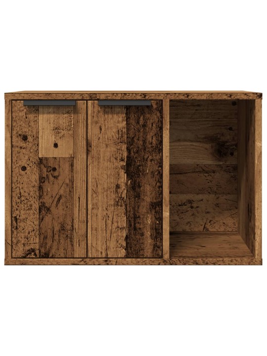 Skříňka na kočičí záchod old wood 60x40x40 cm kompozitní dřevo