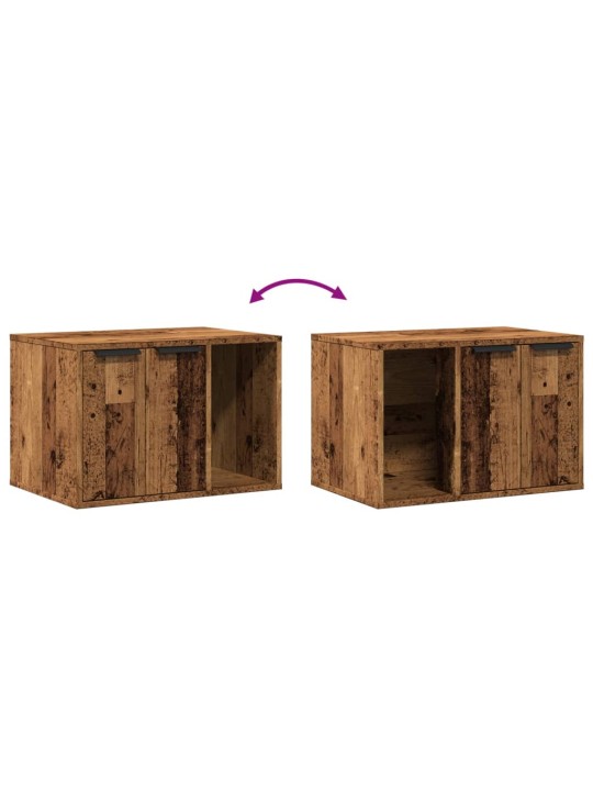 Skříňka na kočičí záchod old wood 60x40x40 cm kompozitní dřevo