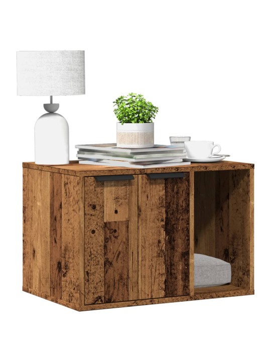 Skříňka na kočičí záchod old wood 60x40x40 cm kompozitní dřevo