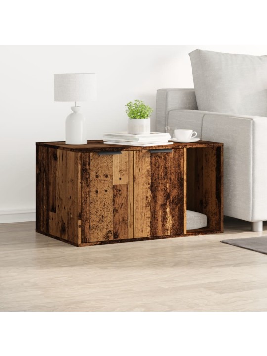 Skříňka na kočičí záchod old wood 80x50x45 cm kompozitní dřevo