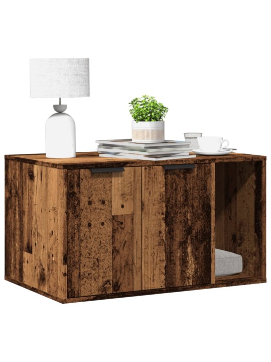 Skříňka na kočičí záchod old wood 80x50x45 cm kompozitní dřevo