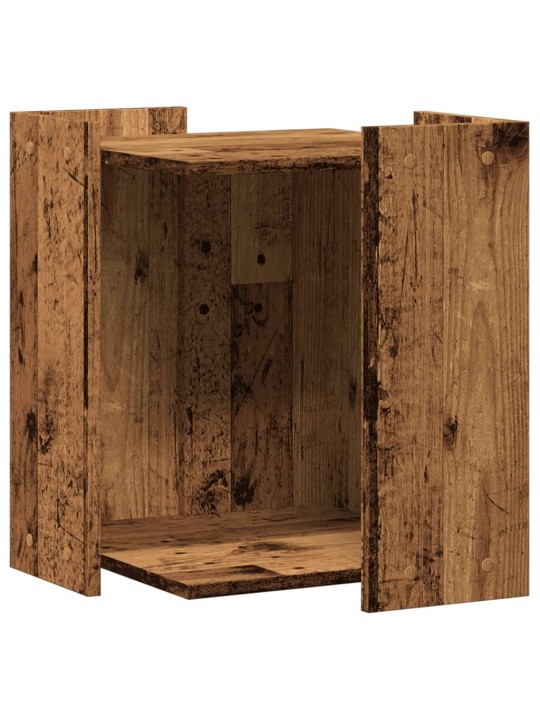 Skříňka na kočičí záchod old wood 42x42x51 cm kompozitní dřevo