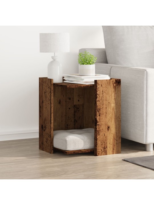 Skříňka na kočičí záchod old wood 42x42x51 cm kompozitní dřevo