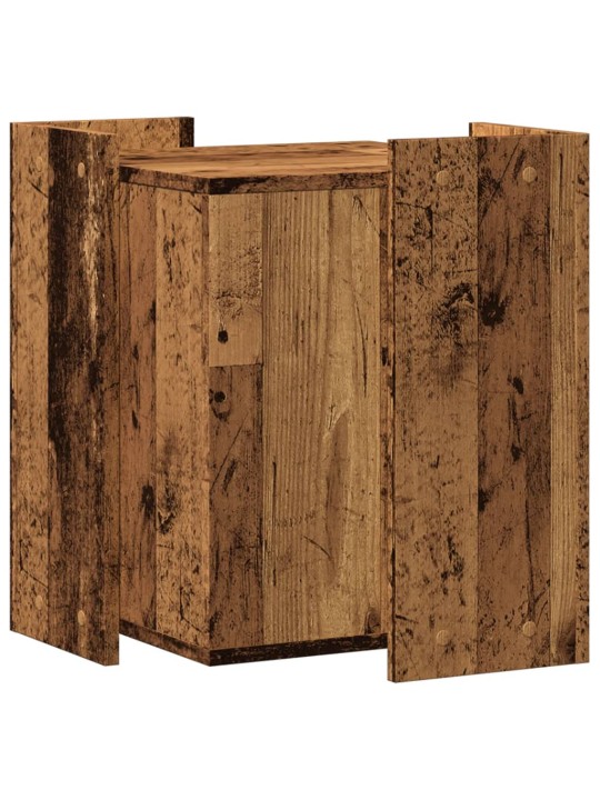 Skříňka na kočičí záchod old wood 42x42x51 cm kompozitní dřevo