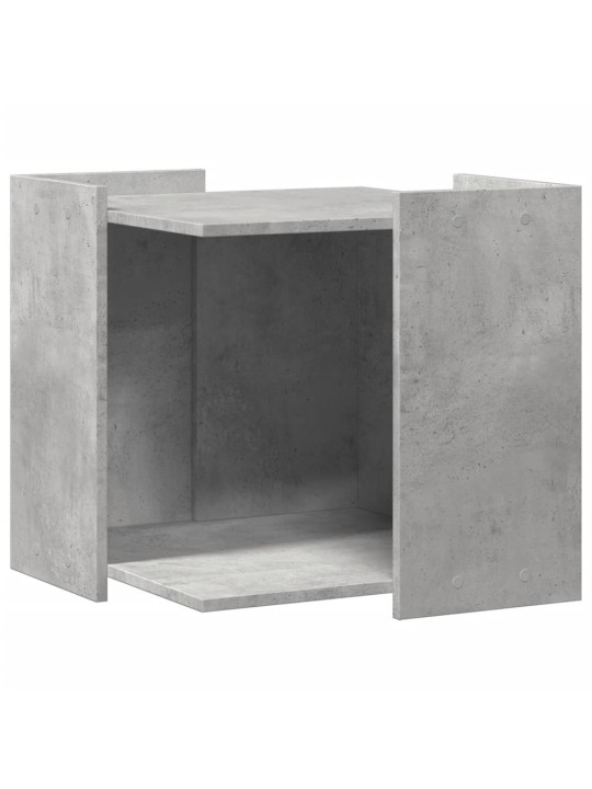 Skříňka na kočičí záchod betonově šedá 53 x 53 x 51 cm kompozit