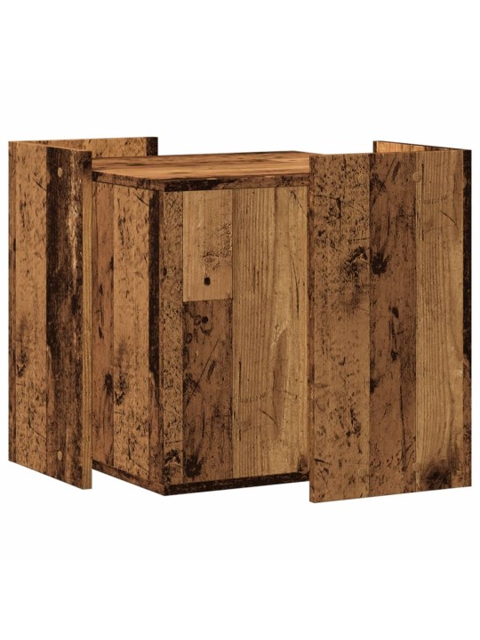 Skříňka na kočičí záchod old wood 53x53x51 cm kompozitní dřevo