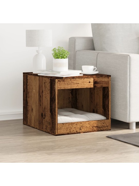 Skříňka na kočičí záchod old wood 47x59x42 cm kompozitní dřevo