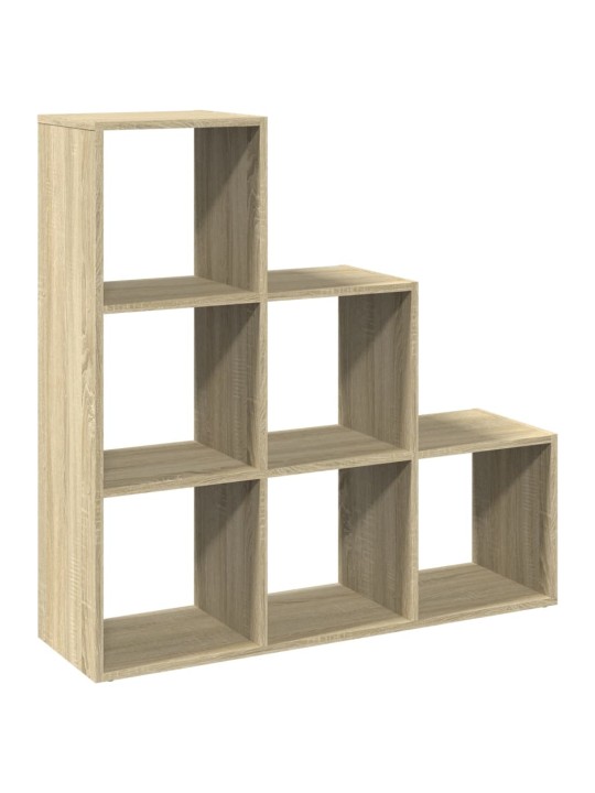 Knihovna/dělící stěna 3patrová dub sonoma 99x29x99 cm kompozit