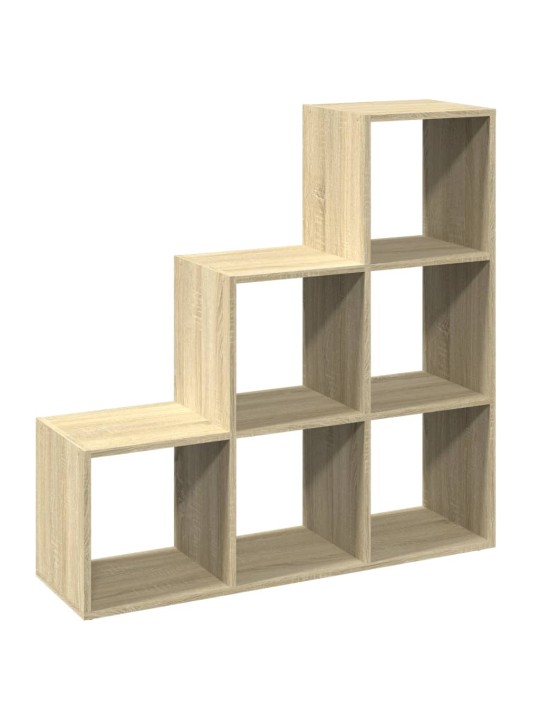 Knihovna/dělící stěna 3patrová dub sonoma 99x29x99 cm kompozit