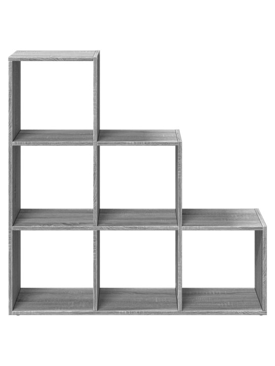 Knihovna/dělící stěna 3patrová šedá sonoma 99x29x99 cm kompozit