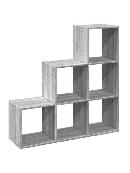 Knihovna/dělící stěna 3patrová šedá sonoma 99x29x99 cm kompozit