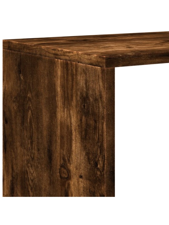 Knihovna/dělící stěna 4patrová kouřový dub 131,5x29x131,5 cm