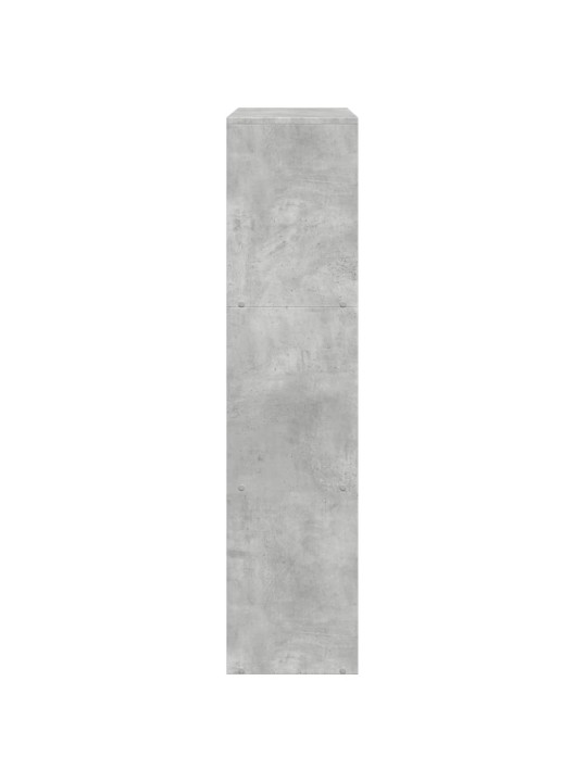 Knihovna/dělící stěna 3patrová betonově šedá 123x29x123 cm