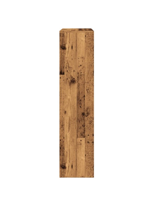 Knihovna/dělící stěna 3patrová old wood 123x29x123 cm kompozit