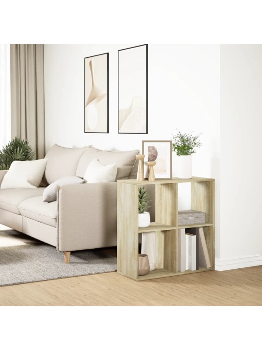 Knihovna/dělící stěna dub sonoma 69,5x29x69,5 cm kompozit
