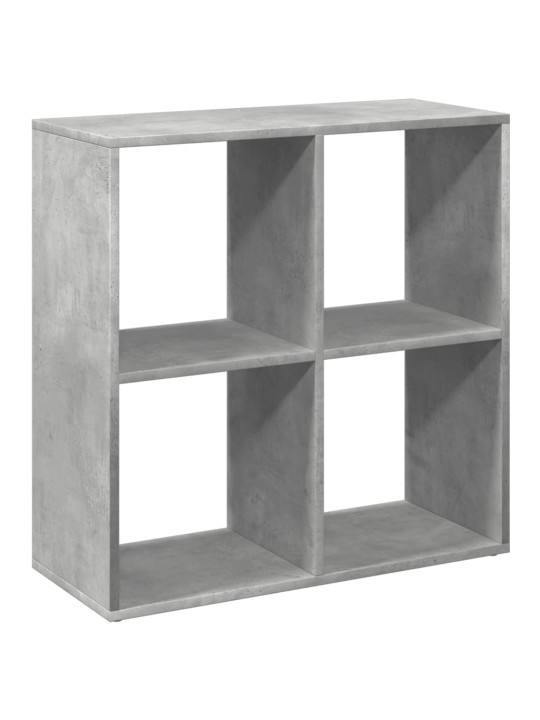 Knihovna/dělící stěna betonově šedá 69,5x29x69,5 cm kompozit