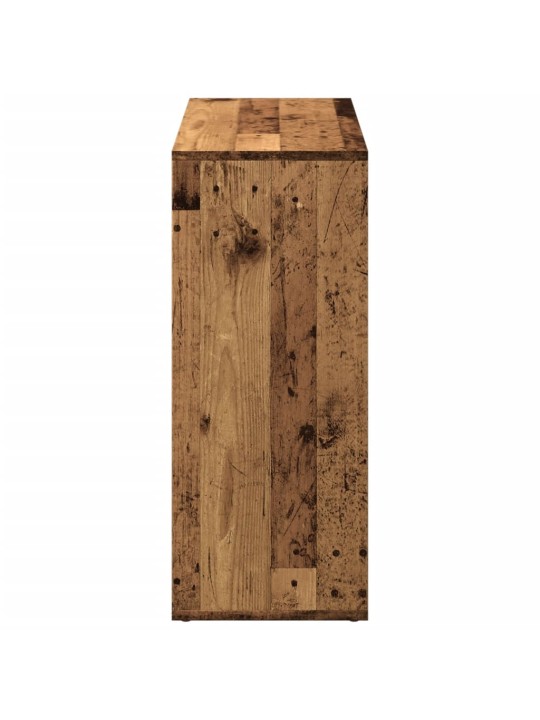 Knihovna/dělící stěna old wood 69,5x29x69,5 cm kompozitní dřevo