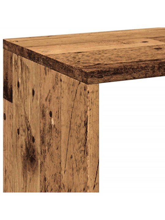 Knihovna/dělící stěna old wood 69,5x29x69,5 cm kompozitní dřevo