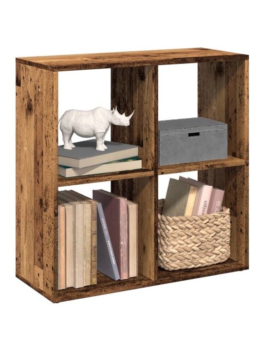 Knihovna/dělící stěna old wood 69,5x29x69,5 cm kompozitní dřevo