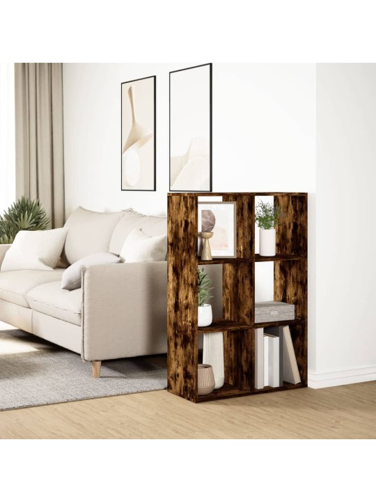 Knihovna/dělící stěna kouřový dub 69,5x29x103,5 cm kompozit