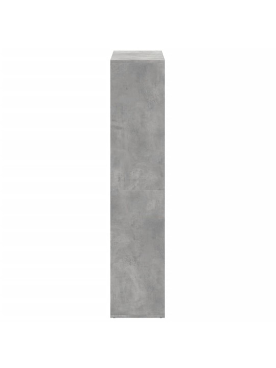 Knihovna/dělící stěna betonově šedá 69,5x29x137,5 cm kompozit