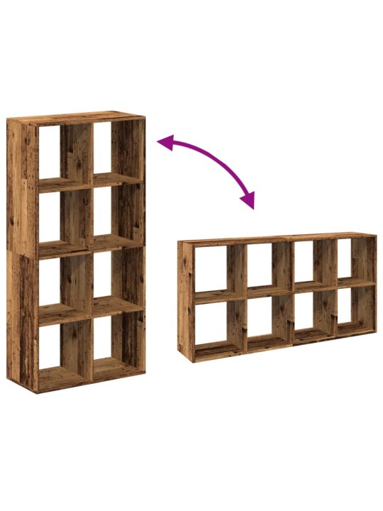 Knihovna/dělící stěna old wood 69,5x29x137,5 cm kompozit
