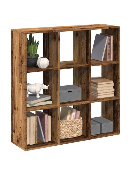 Knihovna/dělící stěna old wood 102x29x103,5 cm kompozitní dřevo