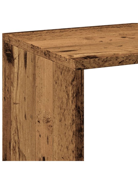 Knihovna/dělící stěna old wood 102x29x103,5 cm kompozitní dřevo