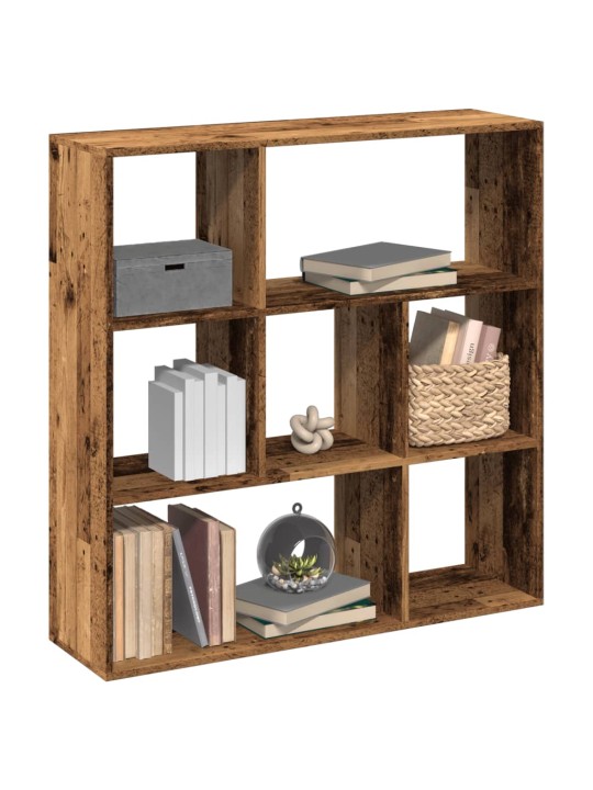 Knihovna/dělící stěna old wood 102x29x103,5 cm kompozitní dřevo