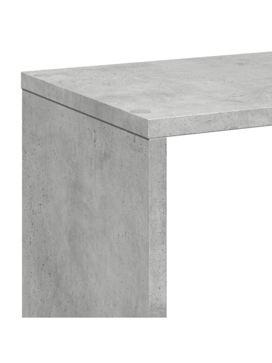 Knihovna/dělící stěna betonově šedá 67x25x161,5 cm kompozit